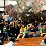 Rock climbing event group photo.